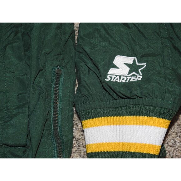 Vintage 90s Green Bay Packers Pro Line Starter Pullover Lined Windbreaker Large - Picture 3 of 13